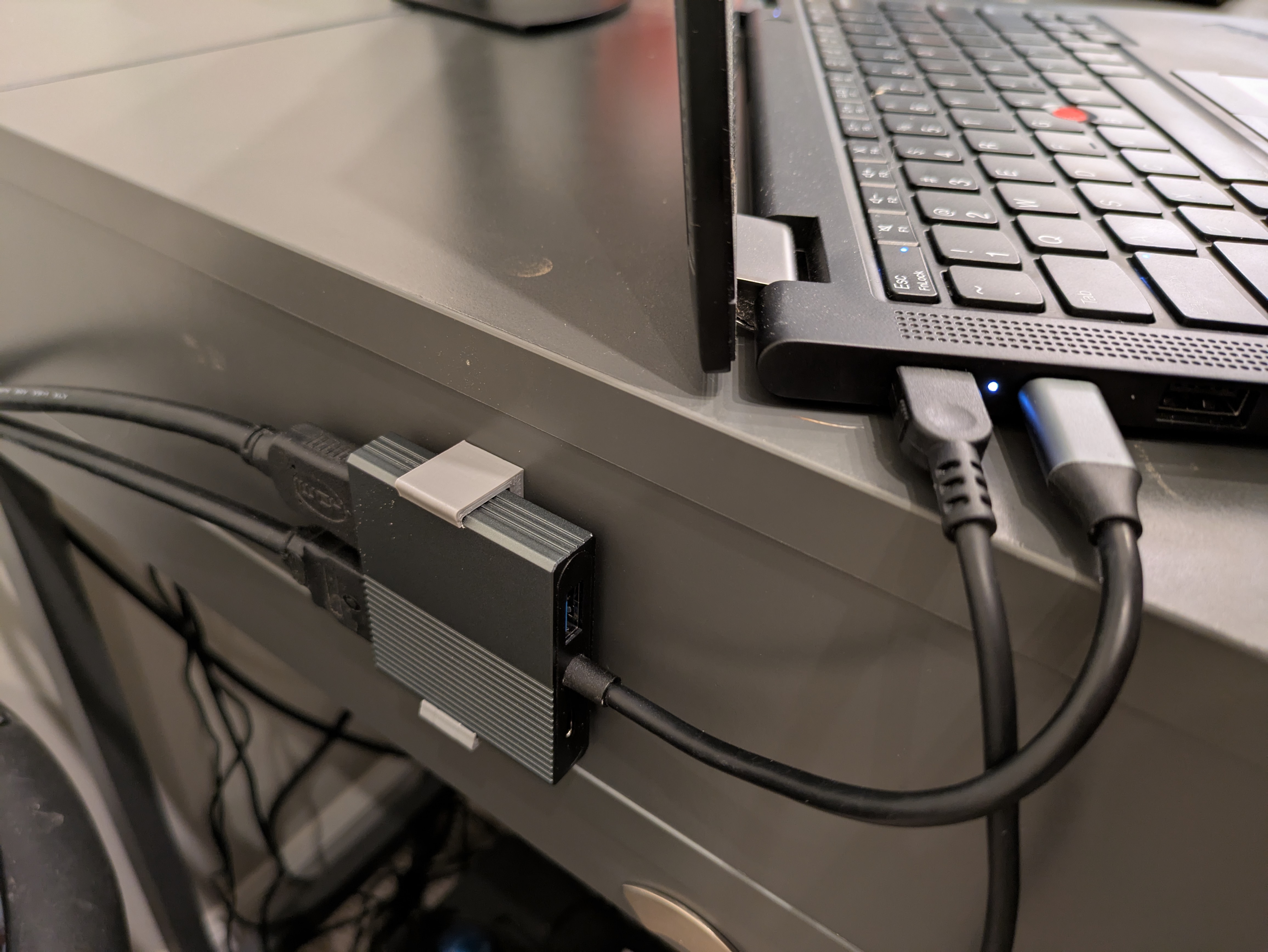 I don’t use this anymore now that I’ve rebuilt my desktop. But back when I was taking my laptop to and from work every single day, this was a huge help getting hooked back up when I came home.