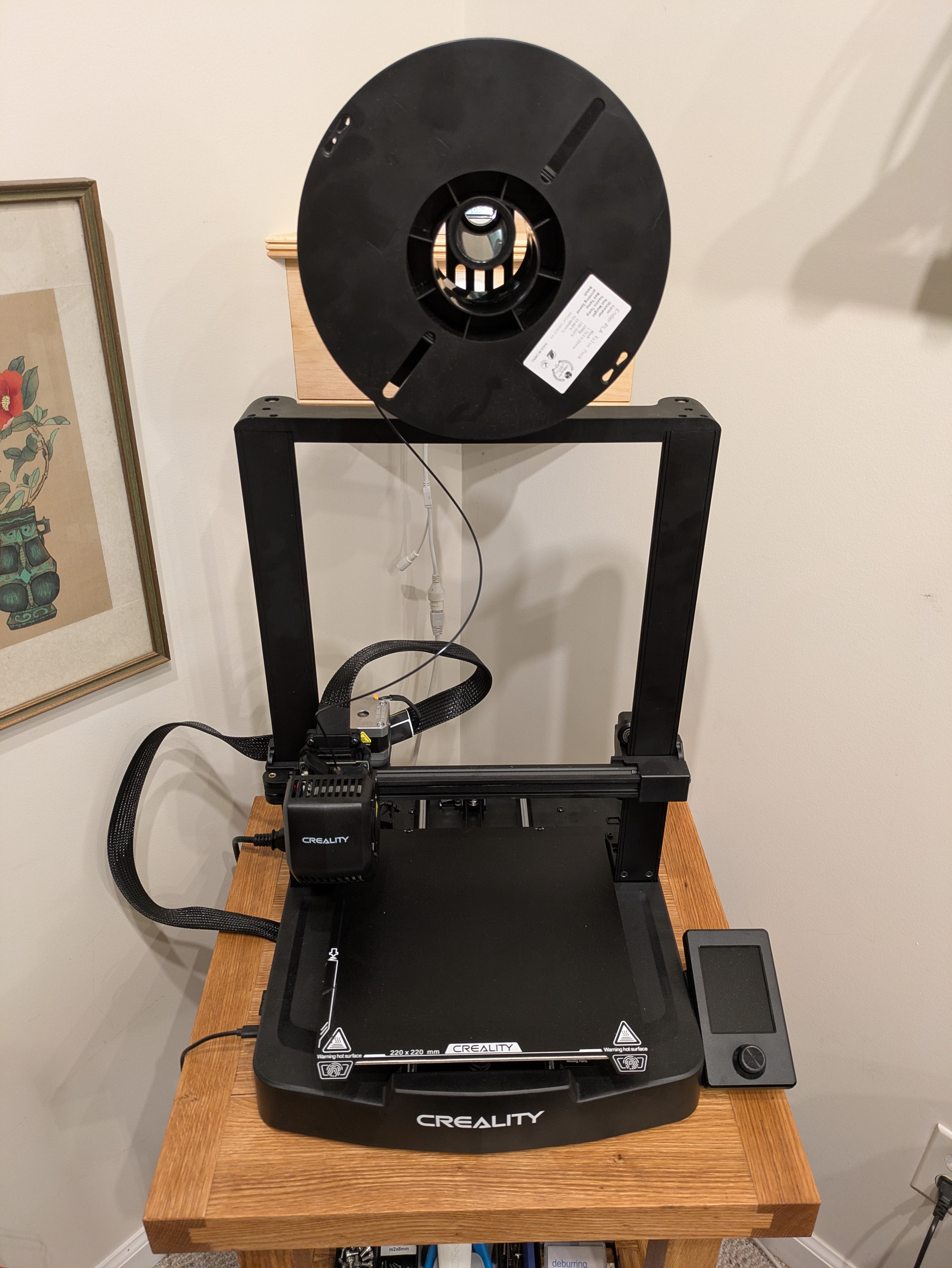 A full spool of filament can contribute to a lot of shaking and swaying. Granted this has a pretty marginal effect on print quality, but why not try to solve it anyway.