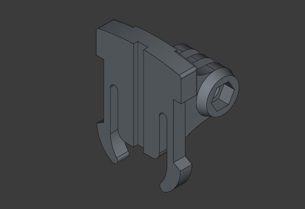 Initially I wanted these to be interchangeable with GoPro mounts, but after running into print orientation problems, I decided to modify them for my frame. In hindsight, I should have just designed it from the ground up instead of copying the GoPro design.