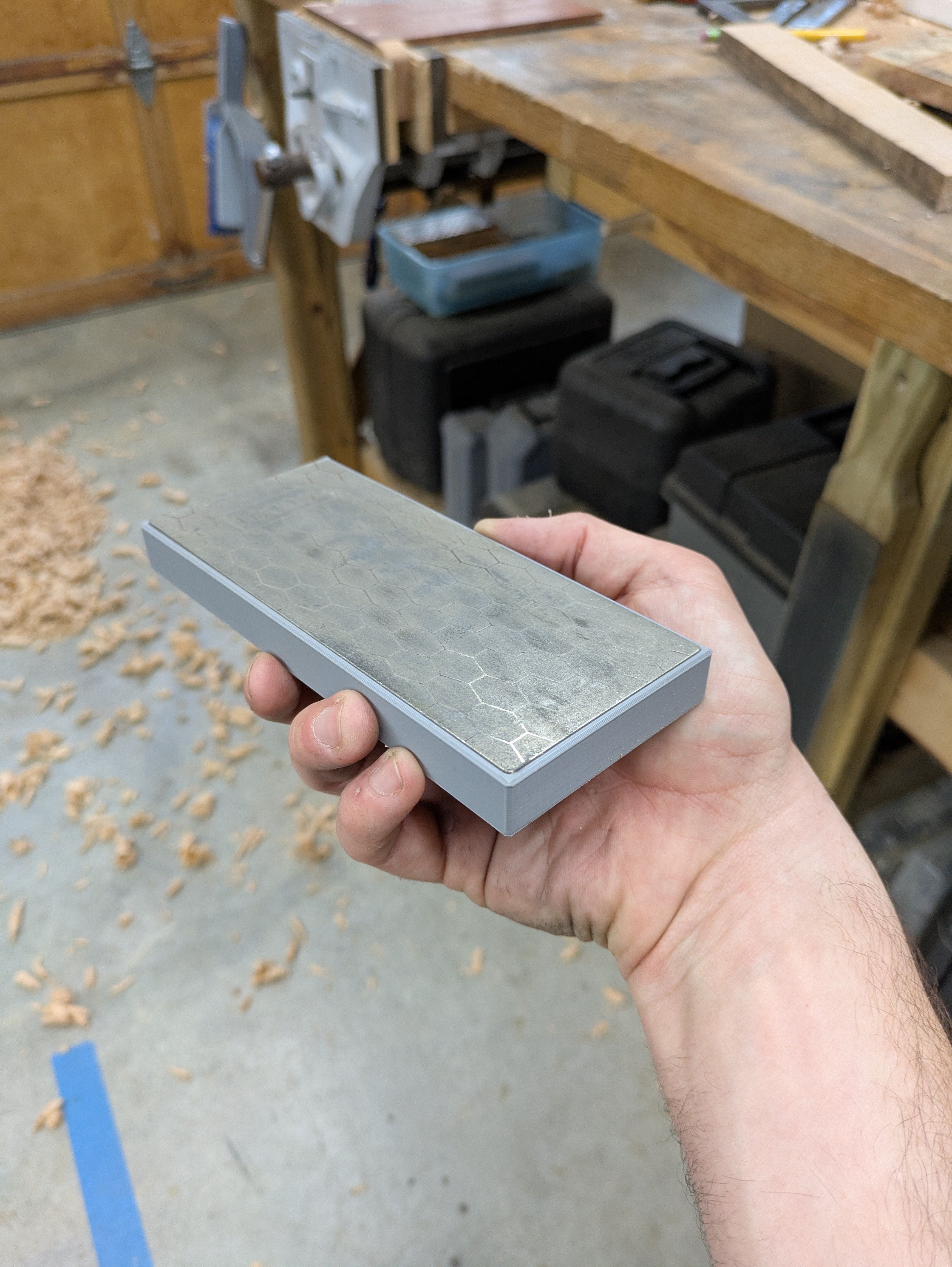 Inlaying the very thin diamond lapping plate was a little tricky to get right, but this was good enough for me.