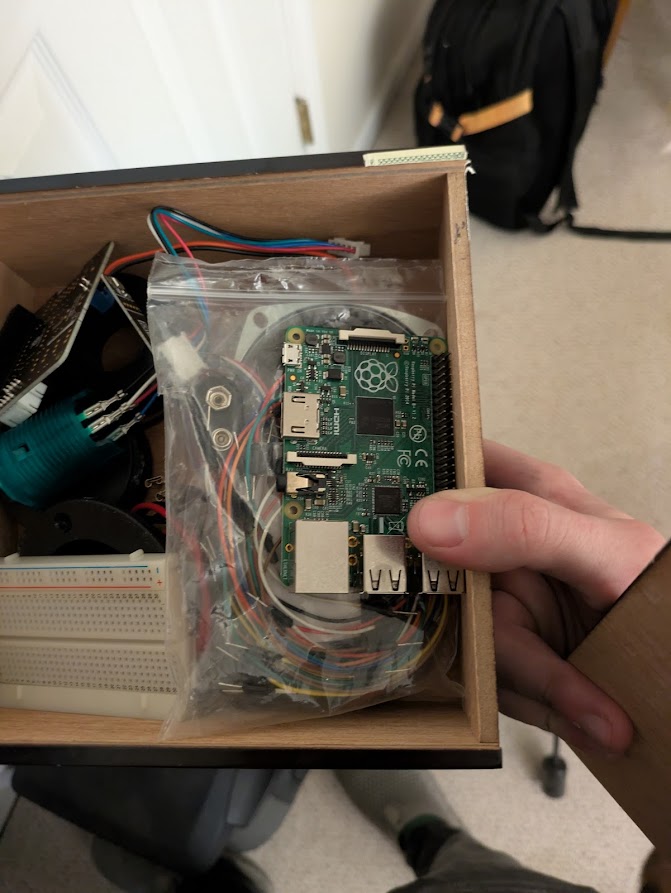 This isn’t even the one I used for this project, if that tells you anything. I also noticed I have a GPIO expansion board with stubs for speakers, buttons, a microphone, and servos. The possibilities are endless!