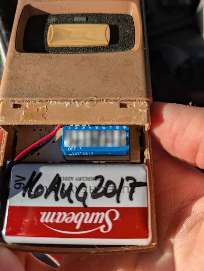 You can see how this 9 bit garage door opener could easily be cracked. This amounts to only 512 possible code combinations… Yikes.