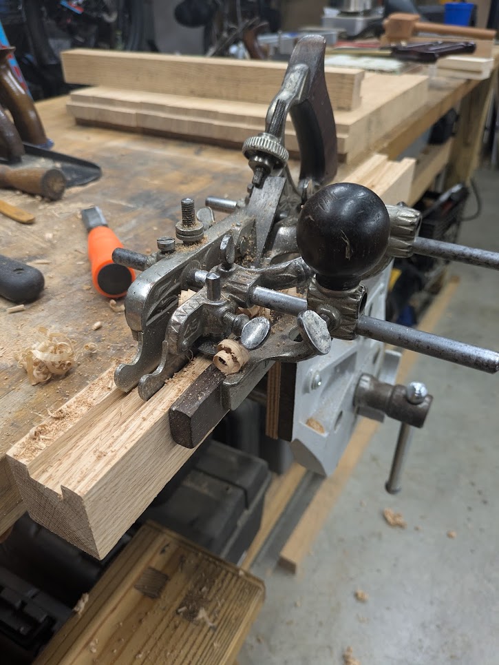 Cutting a groove with my Stanley 45