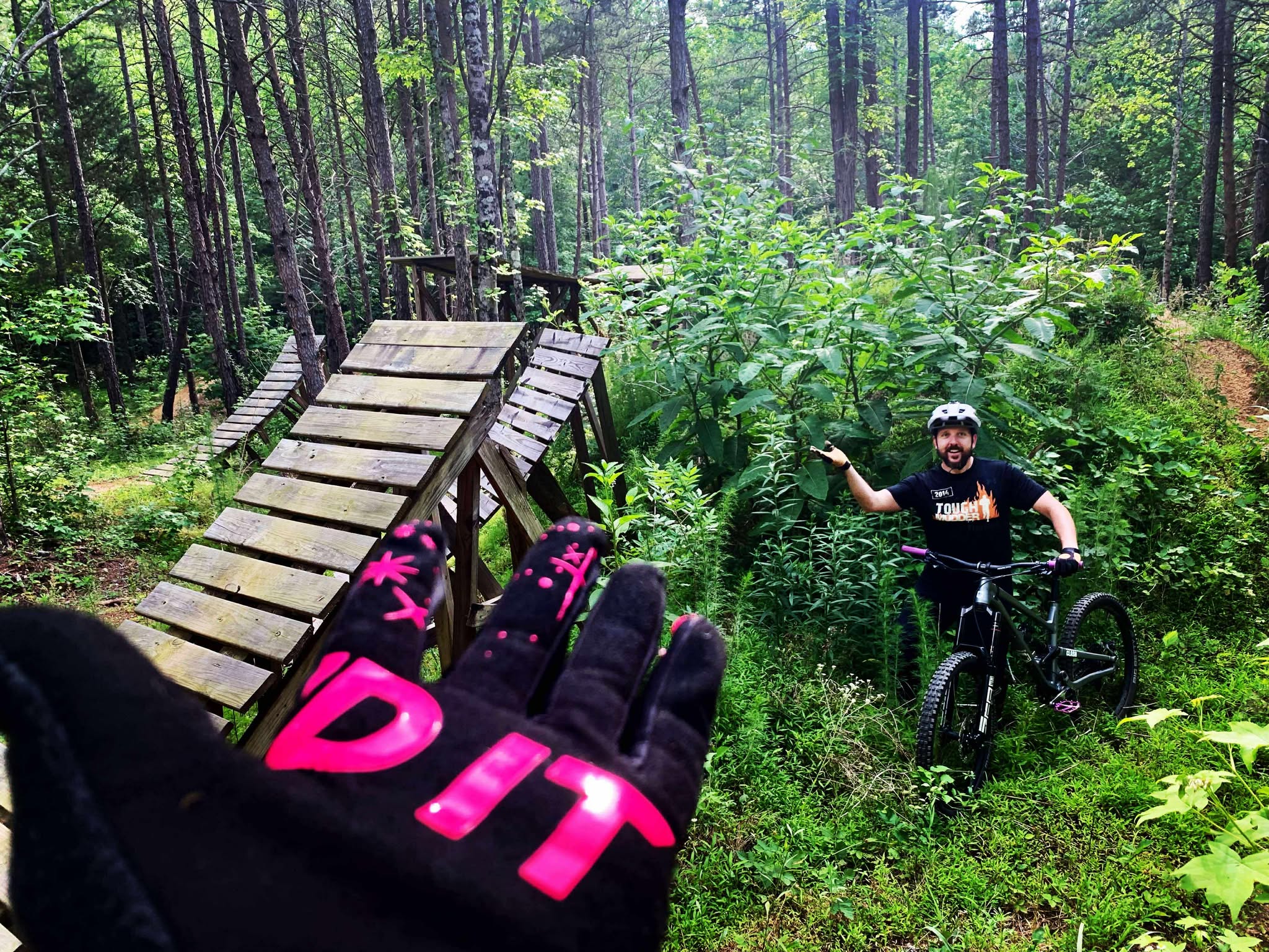K2, like many things, looks a whole lot bigger when you trim back the bush around its base. Jake, move your hand!