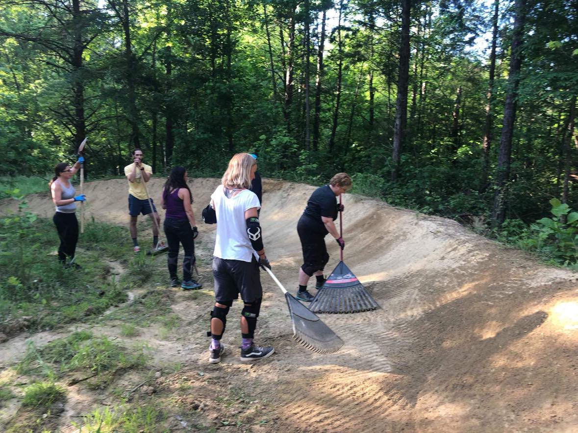 Raking dirt doesn’t sound like it would be all that productive, but if you want the smoothest berms, this is how you do it.